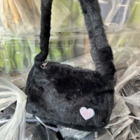 [Stock limité] Sac à bandoulière en peluche pour femme, petit sac à main moelleux en forme de cœur, sac polyvalent décontracté pour le quotidien, les voyages et le shopping