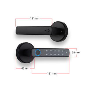 Serrure de porte biométrique à empreintes digitales <span class=keywords><strong>WAFU</strong></span> WF-F8 en alliage d'aluminium, application intelligente Tuya, BLE, Type-C, alimentation d'urgence, noir, 50 empreintes digitales, 100 - Product Image 6