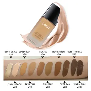 High Quality 30ml Liquid Foundation Full Cover Long Lasting Private Label Matte Waterproof Makeup Foundation