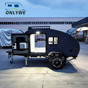 <span class=keywords><strong>ONLYWE</strong></span> Remorque de camping-car en forme de larme tout-terrain légère de 2,9 m personnalisée avec pneus robustes pour un remorquage facile - Product Image 2