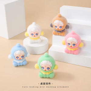 دمية كرتونية من كلوريد البولي فينيل تتدفقون على شكل دمية من مادة PVC لطيفة سهلة الاستخدام وبث مباشر وبث أعمى ، حقيبة صغيرة لتزيين المكاتب والمكاتب ، تماثيل شخصية للعبة - Product Image 2