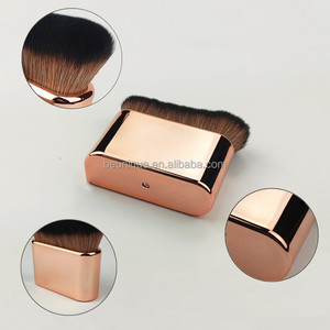 Commercio all'ingrosso personalizzato Logo moderno Make Up pennello per il trucco piatto grande Vegan corpo Shimmer autoabbronzante spazzole in polvere - Product Image 3