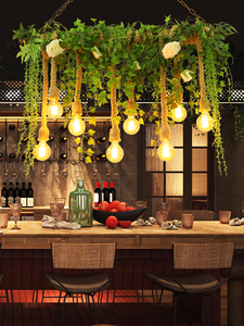 Suspension LED Industrielle Rétro Nostalgique en Bois, Intensité Variable, Suspension AC, Abat-jour en Verre à Faisceau 360°, Blanc Chaud 2700K, Garantie 3 Ans pour Hôtels - Product Image 2