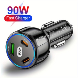 <span class=keywords><strong>Chargeur</strong></span> de voiture USB PD 90W, 3 Ports USB Type C, charge rapide 3.0, adaptateur de téléphone pour <span class=keywords><strong>iPhone</strong></span> 15 <span class=keywords><strong>14</strong></span> Xiaomi Samsung Huawei - Product Image 5
