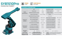 Bras robotisé industriel Sooyee SYB1510Pro à 6 axes, charge utile de 10 kg, puissance de 3 kW, tension de 380 V
