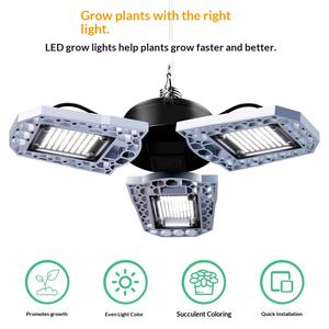 Lámpara LED Plegable E27 para Cultivo de Plantas, Resistente al Agua IP66, 100-277V, 216-297 Chips, para Invernadero, Cultivo Interior - Product Image 3