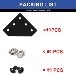 Thép không gỉ 8020 L khung đùn tấm nối V/t khe t Hạt Screws-2.5mm độ dày 2x2x1.99" - Product Image 4