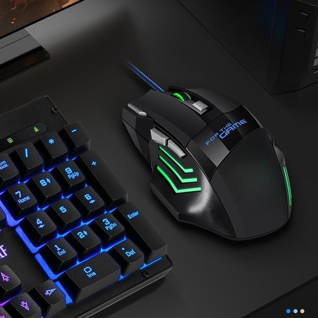Ergonomic Optical RGB Gaming Mouse with LED Backlit USB 3D Wired Design Computer Accessories for Desktop PC Gamers in Stock