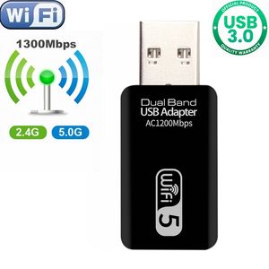 Adaptador USB WiFi <span class=keywords><strong>Mini</strong></span> de Doble Banda de 1200 Mbps, Tarjeta de Red Inalámbrica de Doble Banda de 2.4 GHz y 5 GHz, Dongle con Antena AC1200, Adaptador AC1200mbps - Product Image 2