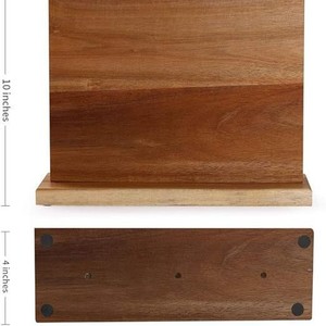 Porte-couteaux magnétique en bois avec aimants puissants, rangement multifonctionnel pour couteaux de cuisine - Product Image 3