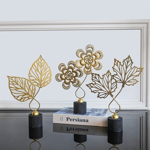 Ornements en <span class=keywords><strong>fer</strong></span> <span class=keywords><strong>doré</strong></span> style scandinave, artisanat écologique pour la décoration intérieure, meuble TV, meuble à vin, bureau, en métal - Product Image 1