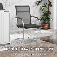 Fauteuil de bureau exécutif moderne et confortable avec dossier en maille, base chromée, idéal pour le télétravail et les étudiants - Noir