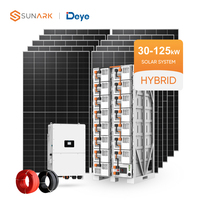 Système de stockage d'énergie solaire hybride industriel 30kW 125kW, solution ESS commerciale complète avec onduleur Deye et batterie au lithium