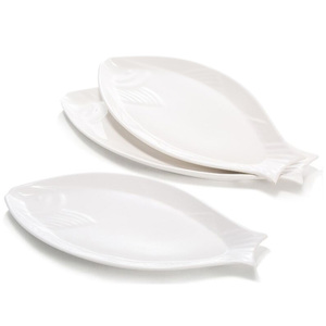 Plat et assiette en mélamine en forme de poisson pour buffet, utilisés dans les restaurants - Product Image 2