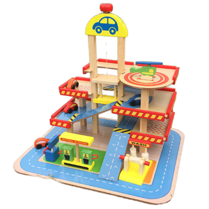 <span class=keywords><strong>Garage</strong></span> à voitures en <span class=keywords><strong>bois</strong></span> pour enfants, nouveau design amusant 2018, W04B034, pour l'entraînement et le plaisir des bébés - Product Image 1