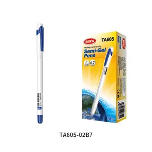 BEIFA TA605 0.7mm ST İpucu basın tipi pürüzsüz yazma üniforma deşarj hızlı kurutma fabrika fiyat özelleştirilebilir yarı jel kalem