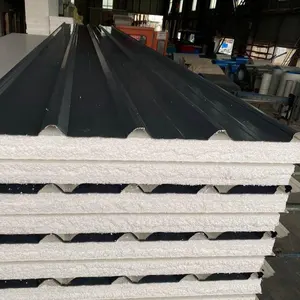 Modern tasarım düşük maliyetli prefabrik Metal kurulu XPS çekirdek yalıtımlı sandviç Panel bölme çatı paneli depo inşaatı duvar