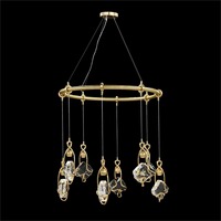 Lustre de plafond en or de haute qualité pour bar et hôtel, lampe décorative en forme d'oiseau, luminaire suspendu en forme de branche d'arbre à LED