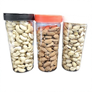 Bocaux de conservation alimentaire en plastique avec couvercles à vis en forme de V, imprimés sur mesure pour les noix, en PP, capacité 500 ml - Product Image 1
