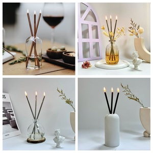 Ensemble <span class=keywords><strong>de</strong></span> bougies éternelles Décoration d'intérieur avec bougeoirs en métal et tube pour la combustion du Nouvel An - Product Image 3