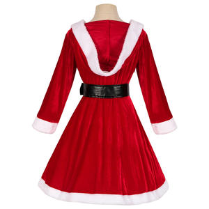 El Mejor Vestido Sexy de Santa Claus para Mujer, Inspirado en Películas y Series de TV, Disfraz Rojo con Capucha para Fiesta, Poliéster Digital - Product Image 4