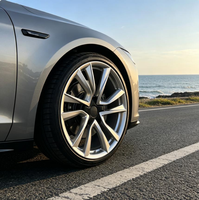 Jantes LK 21x10.0 5x127 ET45 Flow Formed, finition noir brillant, légères, haute performance, pour SUV grand format, directement de l'usine.