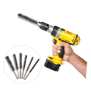 Spazzola per la pulizia del tubo con foro in <span class=keywords><strong>acciaio</strong></span> inossidabile punta da trapano rotonda per spazzola metallica per la rimozione della ruggine con gambo esagonale da 6mm - Product Image 5