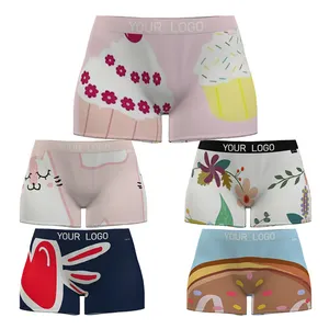 2023 Wholesale High Quality New Design Custom Manufacturers Womens Clothing Printed Boyshort Women Cute Underpants Cotton