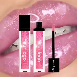 OEM/ODM Lipgloss berkilau kosmetik lipstik berkilau tahan air Lip Gloss cair Label pribadi pelembap Vegan Glitter bibir