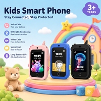 Mini Teléfono Inteligente para Niños 2026, con Tarjeta SIM, Videollamada, WIFI+LBS, Control Parental, Resistente al Agua