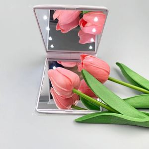 Private Logo Lighted Makeup <b>Mirror</b> Colour <b>Square</b> Led Light Pocket Handbag Makeup <b>Mirror</b> - Product Image 2