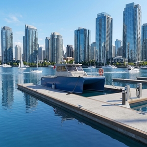 Catamarano a Doppio Scafo in Alluminio da 32,5 Piedi per 12 Persone, Imbarcazione Marina Saldata con Motore Fuoribordo per Tour su Isole, Sport e Intrattenimento - Product Image 3