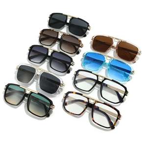 Gafas de Sol de Piloto con Doble Puente, Diseño Cuadrado Metálico, Protección UV400, con Logotipo Personalizado, Última Moda 2025 - Product Image 3