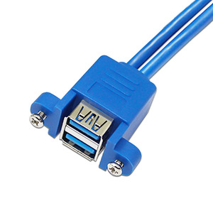 <b>USB</b> 3.0 20Pin To Dual <b>USB</b> 3.0 <b>Extension</b> <b>Cable</b> With Bracket For Motherboard - Product Image 2