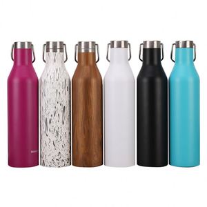 Outdoor Travel Water Bottle - Drinking Water Bottle with Hand-held Vacuum Stainless Steel Cap - Product Image 2