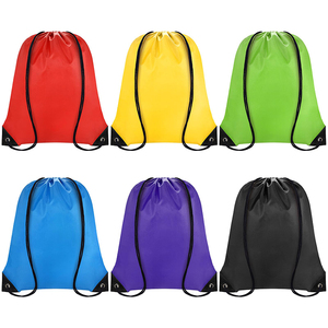 Free Stock Sample Polyester Drawstring <b>Backpack</b> Custom Logo Drawstring Bags String Gym <b>Backpacks</b> for Sport and Swimming - Product Image 1