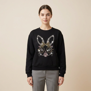 Applique en strass, garnitures en cristaux, matériaux de couture, DIY Lapin mignon pour vêtements, chapeaux, sacs, fournitures de couture - Product Image 1