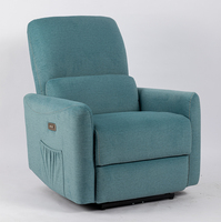 Sillón Reclinable Eléctrico de Diseño Moderno y Lujoso VANBOW en Tela Texturizada con Bolsillo Lateral de Almacenamiento