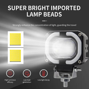 ไฟสปอร์ตไลท์ LED Xtx 4 นิ้ว 30W ทรงสี่เหลี่ยม สีฟ้า พร้อมไฟ Angle Eyes สำหรับรถยนต์ รถจักรยานยนต์ เลนส์สามสี ความสว่างสูงพิเศษ 20000LM 12V - Product Image 3
