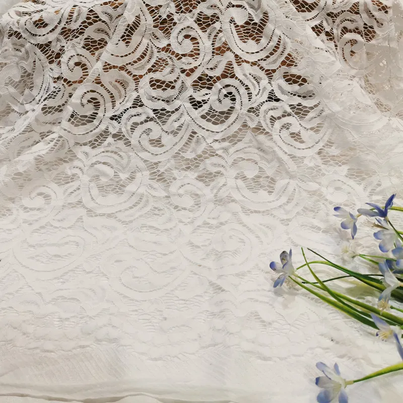 2023 Lace Nylon And Cotton Multicolor Flower Lace Fabric Bride White Black Navy Blue