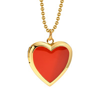 Collier Taige Accessoires Cœur Rouge Style Rétro Pendentif Ouvert Personnalisé Femme Vente en Gros Acier Inoxydable Automne 2022