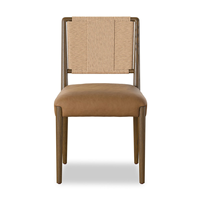 Chaises de salle à manger modernes en matériaux mélangés, tissage alterné, coussin épais, confortables, résistantes aux taches, durables