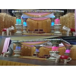มณฑปงานแต่งงานสุดพิเศษ ทำจากใยบัวประดับคริสตัล สำหรับงานแต่งงานแบบอินเดีย ตกแต่งด้วยคริสตัล มณฑปคริสตัลสุดพิเศษ ตกแต่งด้วยคริสตัล สหราชอาณาจักร - Product Image 1
