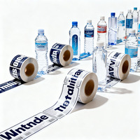 Étiquettes rétractables personnalisées pour bouteilles d'eau Étiquettes imperméables en PVC pour bouteilles d'eau minérale disponibles en pièces ou en rouleaux