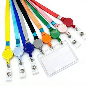 Custom Design Creative Retractable <b>Polyester</b> <b>Lanyard</b> Cartoon Work Badge Chest Card Access Control Card Sleeve Hanging Neck Rope - Product Image 4