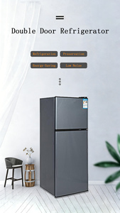 Mini réfrigérateur-congélateur électrique à double porte 90L, vente d'usine, portable, R600a, électroménager écoénergétique pour la maison et l'hôtel - Product Image 6
