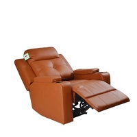 Fauteuil inclinable électrique en similicuir JKY Furniture avec porte-gobelets et moteurs Okin
