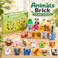 Juego de Bloques de Construcción del Alfabeto Animal de la A a la Z, 1151 Piezas, Juguetes Educativos de Letras para Niños, Bloques de Animales Creativos STEM para Niños