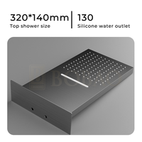Système de douche mural moderne en laiton avec robinet thermostatique encastré