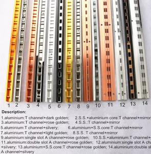 Bán Hàng Trực Tiếp Nhiệm Vụ Nặng Nề Một Mặt Nhôm Thẳng Đứng Quần Áo Treo Đường Sắt Hiển Thị Giá AA Cột Lỗ Cửa Hàng Bán Lẻ Rãnh - Product Image 6